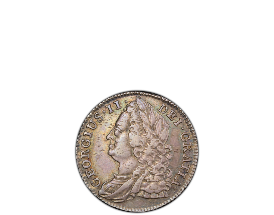 GREAT BRITAIN GEORGE II 1743 6D PCGS AU58 S-3709