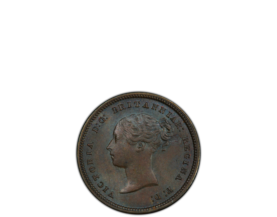 GREAT BRITAIN VICTORIA 1851 1/2 Farthing PCGS MS 64 BN S-3951