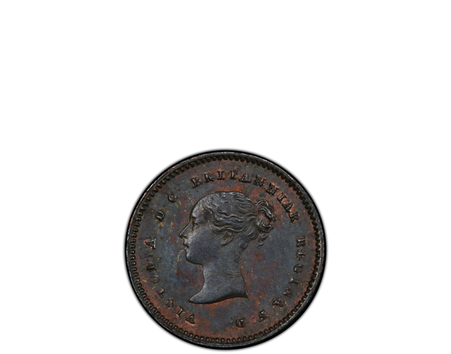 GREAT BRITAIN VICTORIA 1852 1/4 Farthing PCGS MS 62 BN S-3953
