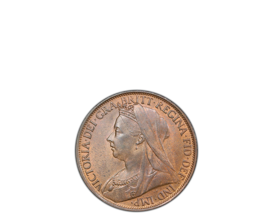 GREAT BRITAIN VICTORIA 1896 Penny 1D PCGS MS 64 RB S-3961