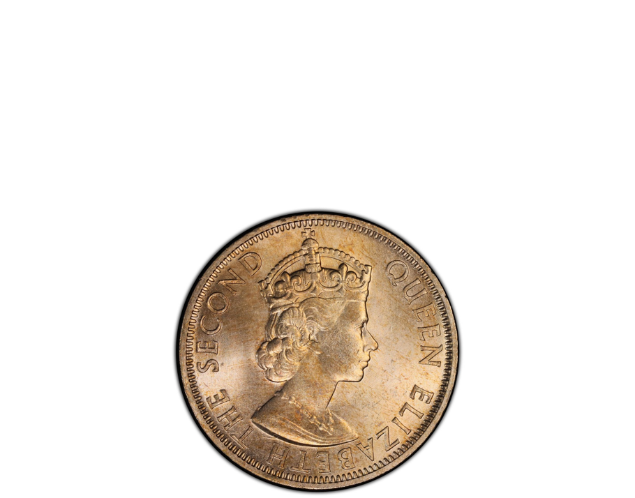 Malaya & BNB Elizabeth II 1958-H 50 Cent PCGS MS 64