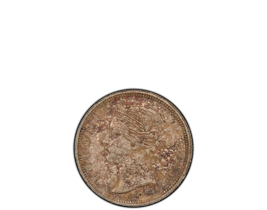 Straits Settlements Victoria 1874-H 20 Cents PCGS AU 55