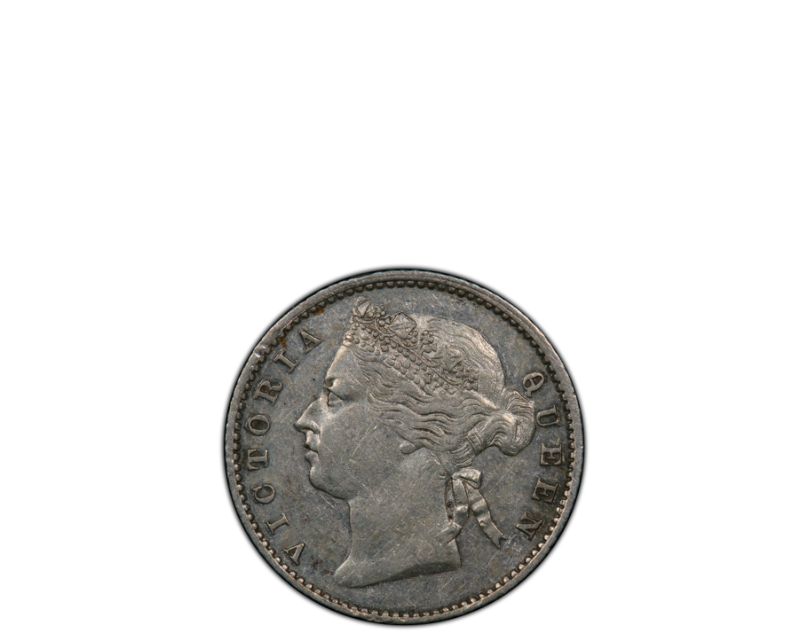 Straits Settlements Victoria 1877 10 Cents PCGS AU 55