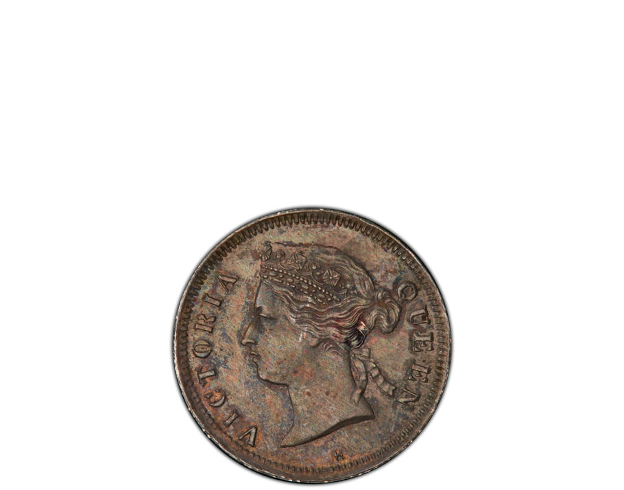 Straits Settlements Victoria 1879 H 5 Cents PCGS AU 53
