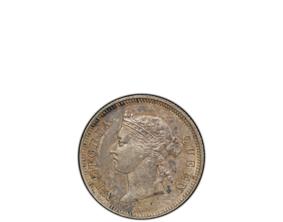Straits Settlements Victoria 1881 5 Cents PCGS AU 55
