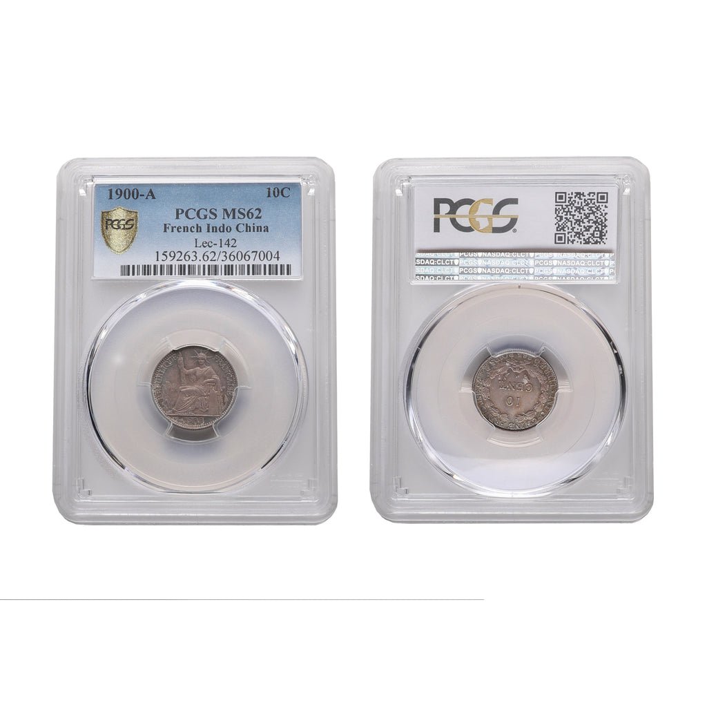 French Indo-China 1900-A Silver 10 Cent PCGS MS 62