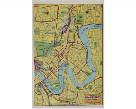 Vintage 1965 Guide Map of Jaipur, India