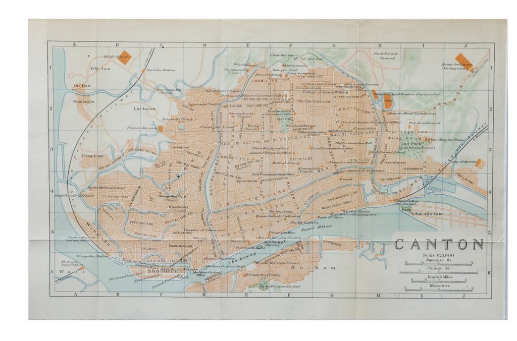 Original | China Canton/ Guangzhou MAP 1924