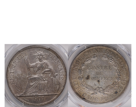 French Indo-China 1947 Reeded Edge Piastre NGC MS 65