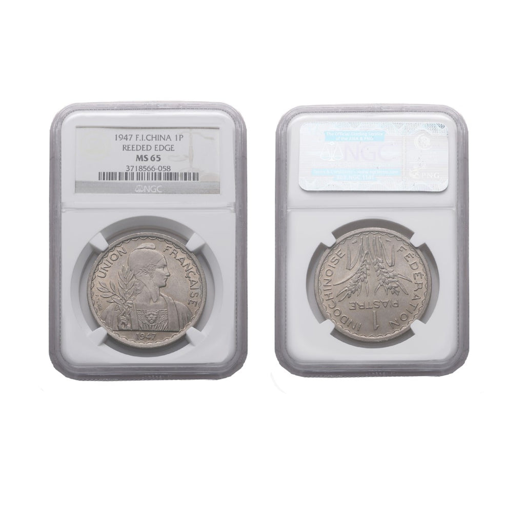 French Indo-China 1947 Silver Piastre NGC MS 65