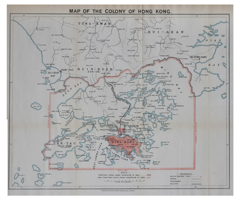 Vintage Original Map of the Malay Peninsula c.1880's