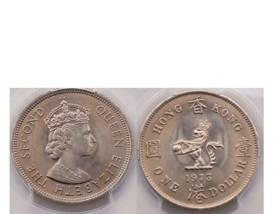 Hong Kong Elizabeth II 1973 Copper-nickel 1 dollar PCGS MS 66