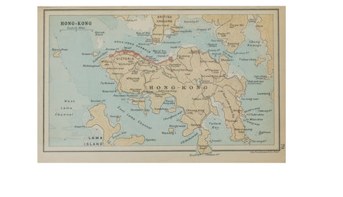 Vintage Original Map of the Malay Peninsula c.1880's