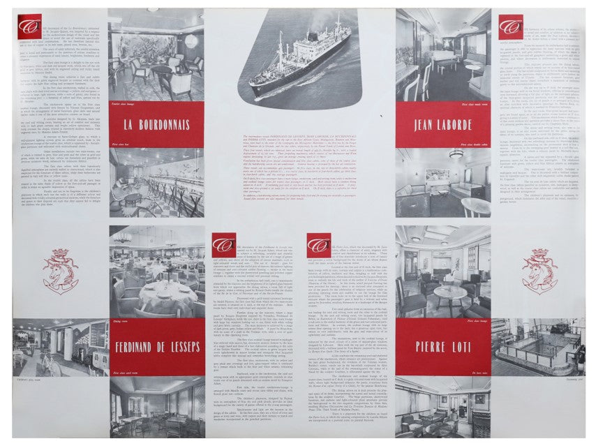 Original INDIAN OCEAN LINE Messageries Maritimes 1953 poster
