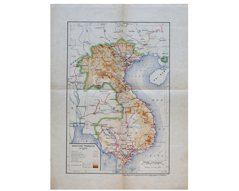 Vintage 1965 Guide Map of Jaipur, India