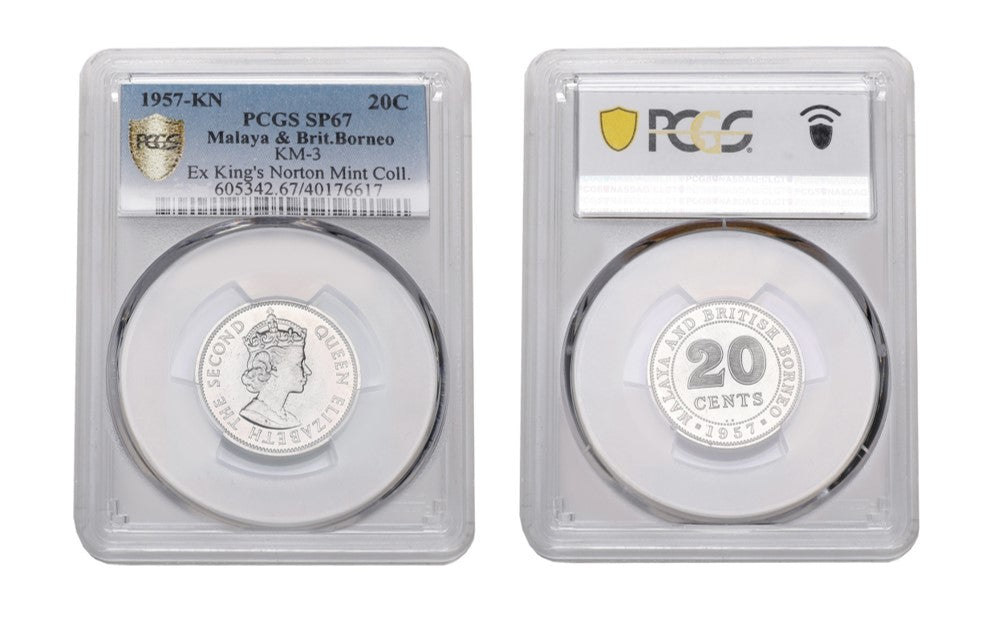 Malaya & British Borneo Elizabeth II 1957-KN 20 Cent PCGS SP 67