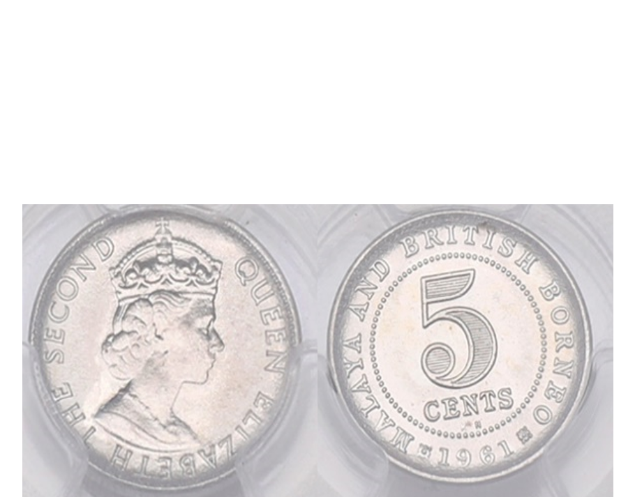 Malaya & British Borneo Elizabeth II 1961-KN 5 Cent PCGS SP 64