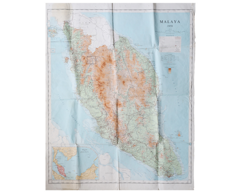 Vintage 1965 Guide Map of Jaipur, India