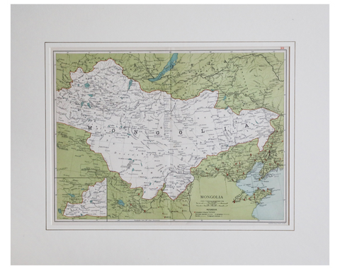 Vintage 1965 Guide Map of Jaipur, India
