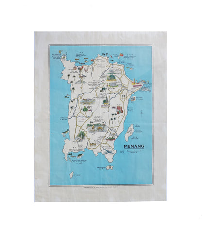 Vintage 1965 Guide Map of Jaipur, India