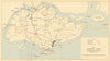 Original | Vintage Singapore Island Map 1942 (Printed 1957) - tradersofhongkong