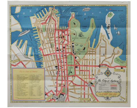 Original | Brisbane Australia 1960’s pictorial map