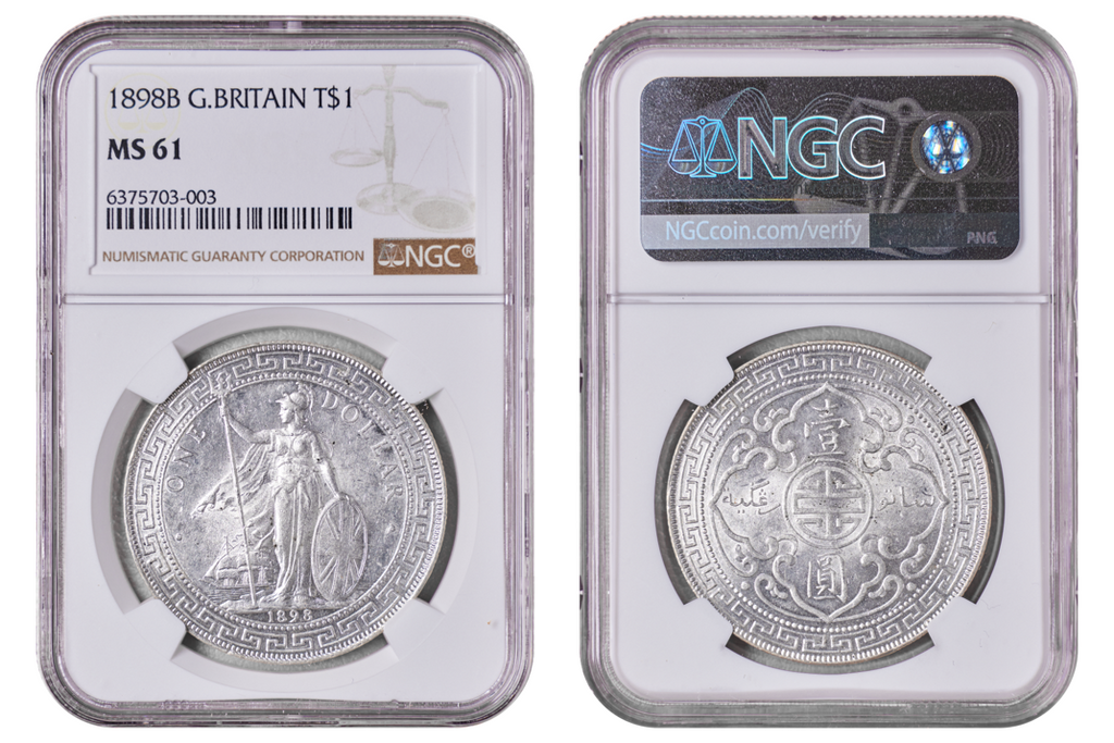 Great Britain Edward VII 1898-B Silver Trade Dollar NGC MS 61