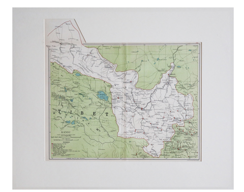 MONGOLIA SHOWING THE GREAT WALL OF CHINA STANFORD 1908 MAP