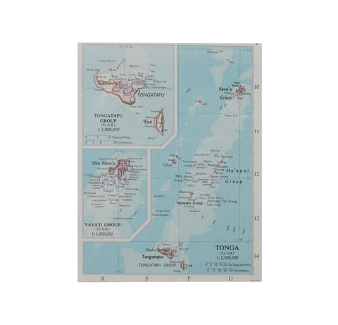 Original | Vintage Singapore Map- Tour by Qantas & B.O.A.C circa 1960