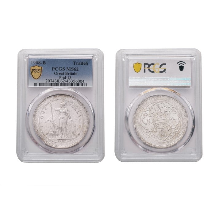 Great Britain Edward VII 1908-B Silver Trade Dollar PCGS MS 62