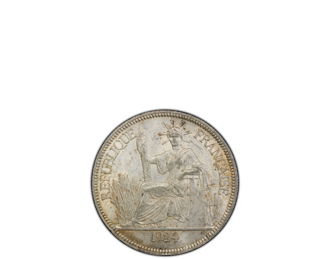 Straits Settlements George V 1920 5 cents cu-ni PCGS MS 62