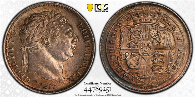 Great Britain George III 1817 6D PCGS MS 62 S-3791