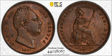 GREAT BRITAIN William IV 1831 1/4D PCGS MS 63 BN S-3848