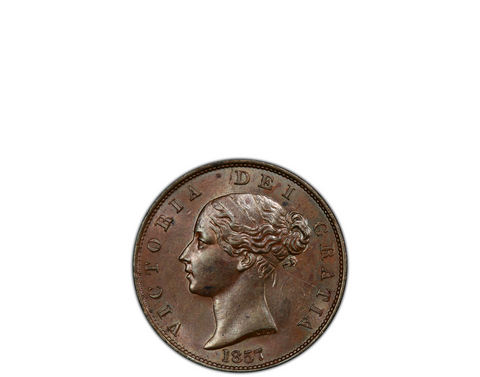 Hong Kong Edward VII 1904-H Bronze 1 Cent PCGS MS 65 RB- Top Pop