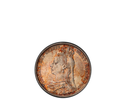 Hong Kong Victoria 1893 Silver 10 Cents NGC AU Details