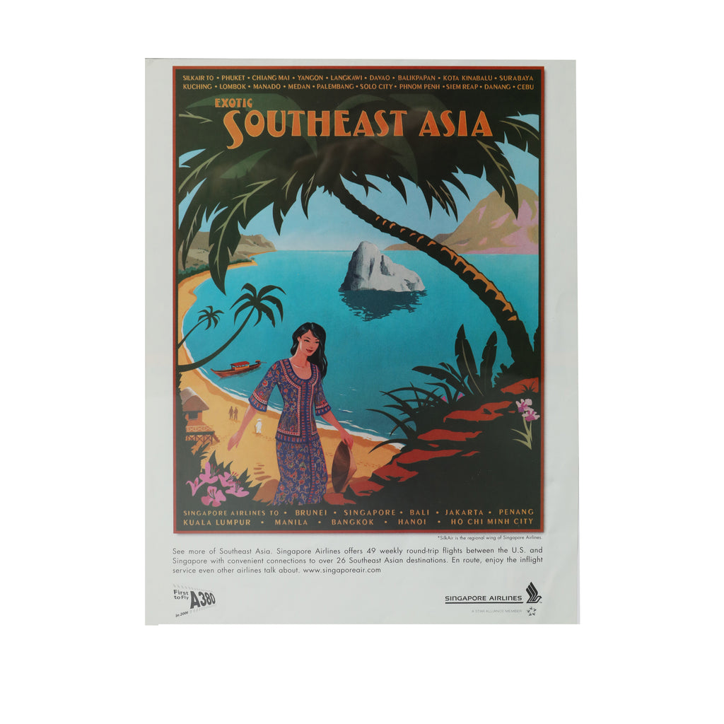 Original | Exotic Southeast Asia Singapore Airlines 2007 Vintage Print - tradersofhongkong