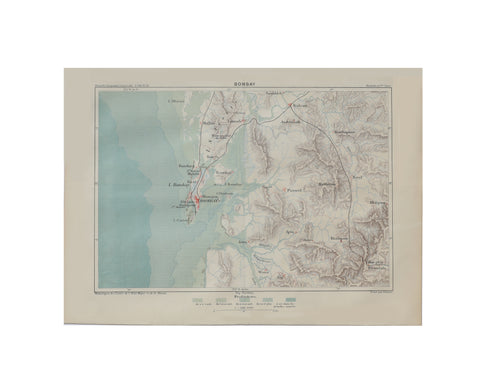 Fiji Vintage Original Map - Hub of the South Pacific c.1955
