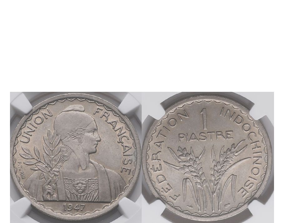 French Indo-China 1947 Silver Piastre NGC MS 65