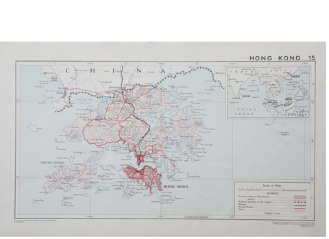 Map of Hong Kong drawn for Crow's Handbook for China 1913