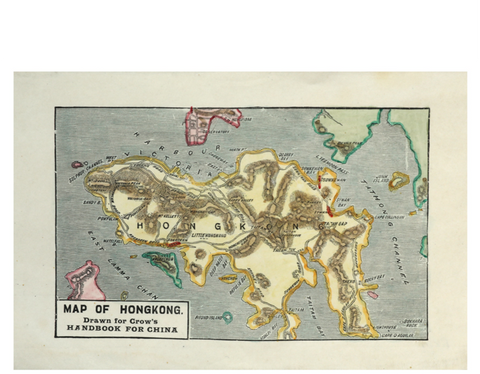 Original Vintage Large 1952 War Office Hong Kong Map