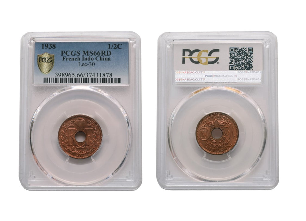 French Indo-China 1938 Bronze 1/2 Cent PCGS MS 66 RD