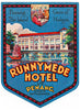 Runnymede Hotel Penang Malaya (Malaysia) 1920's vintage original luggage label