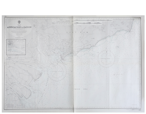 Original 1960's Map of Cambodia