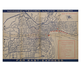 China Shanghai MAP Norddeutscher Lloyd Bremen Far East Express c. 1930
